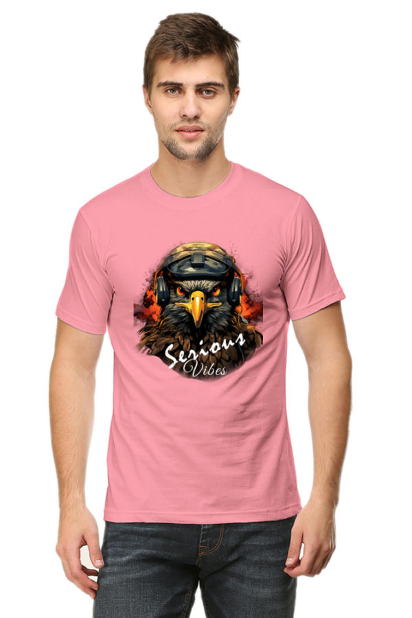 Serious Vibes Eagle Headset Graphic T-Shirt - Image 2