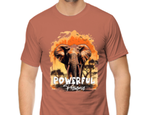 Majestic Power Elephant Graphic T-Shirt