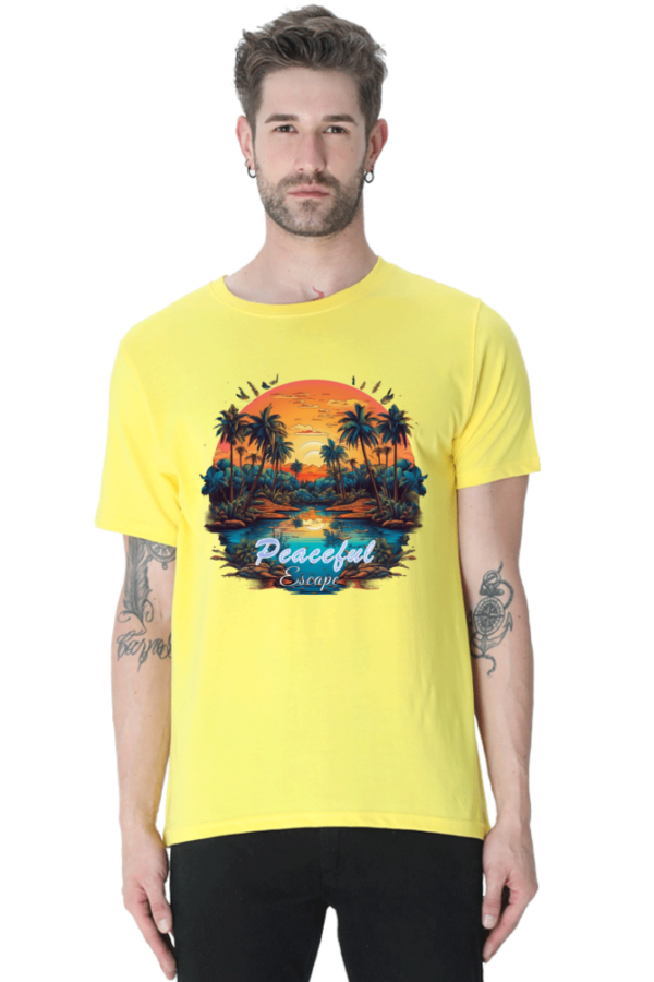 Peaceful Escape Graphic Classic Crew T-Shirt - Image 8