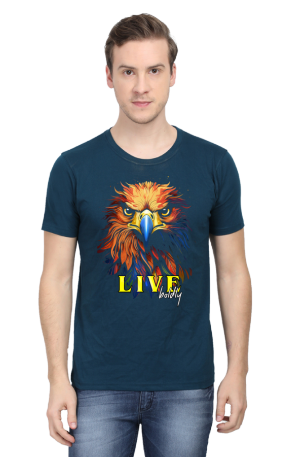 Live Boldly Eagle Graphic Print T-Shirt - Image 3
