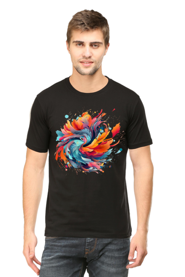 Cream of colors Brushstrokes Graphic T-shirt - Image 13