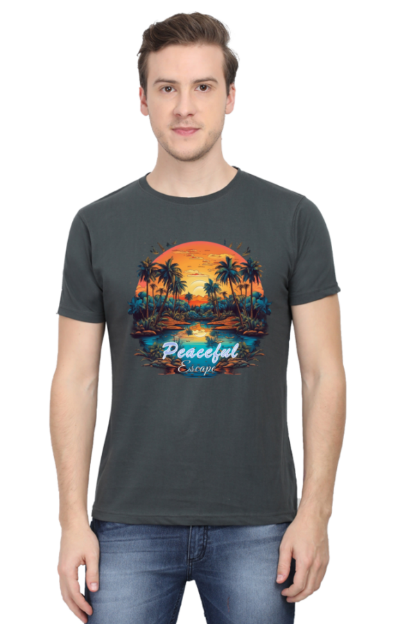 Peaceful Escape Graphic Classic Crew T-Shirt - Image 6