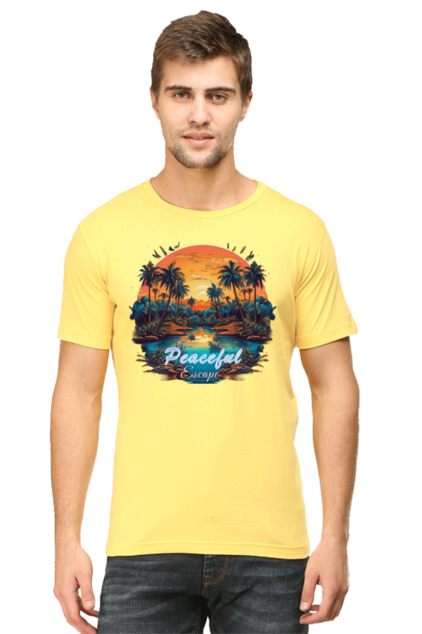 Peaceful Escape Graphic Classic Crew T-Shirt - Image 9