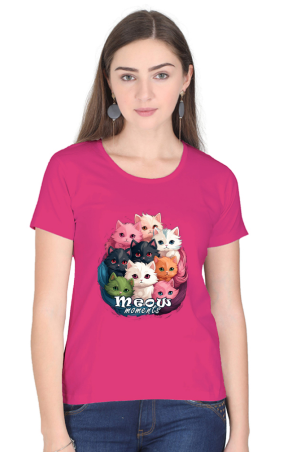 Meow Moments Cute Cat Graphic T-Shirt - Image 2