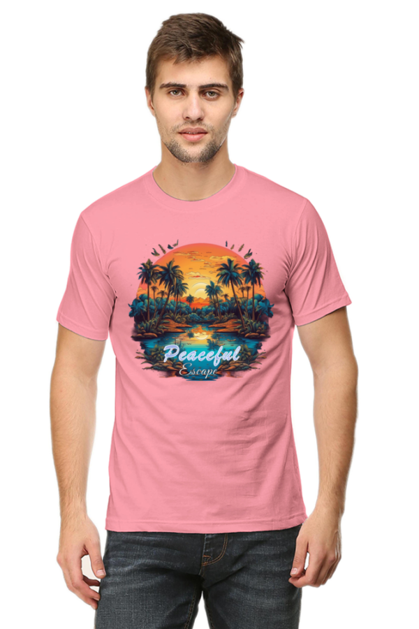 Peaceful Escape Graphic Classic Crew T-Shirt - Image 3