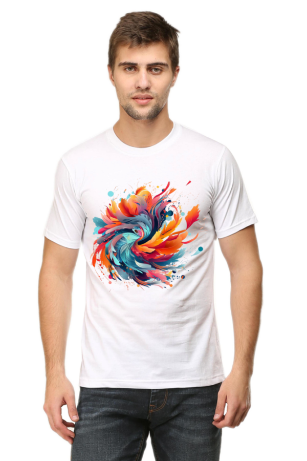 Cream of colors Brushstrokes Graphic T-shirt - Image 14