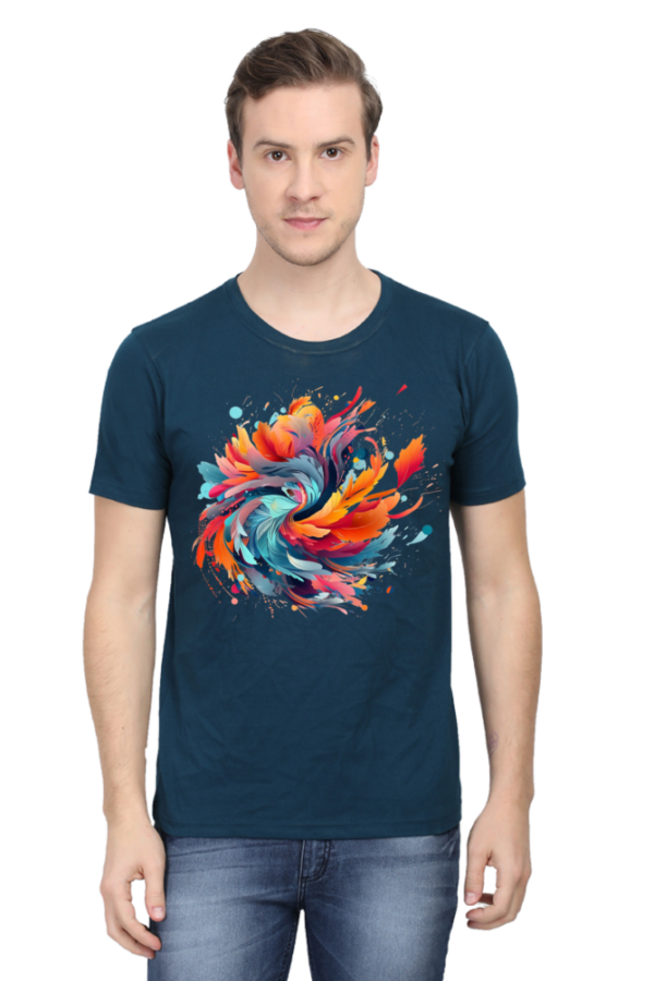Cream of colors Brushstrokes Graphic T-shirt - Image 6
