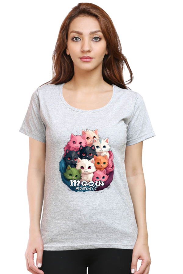 Meow Moments Cute Cat Graphic T-Shirt - Image 4