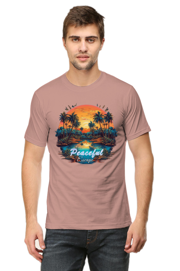Peaceful Escape Graphic Classic Crew T-Shirt