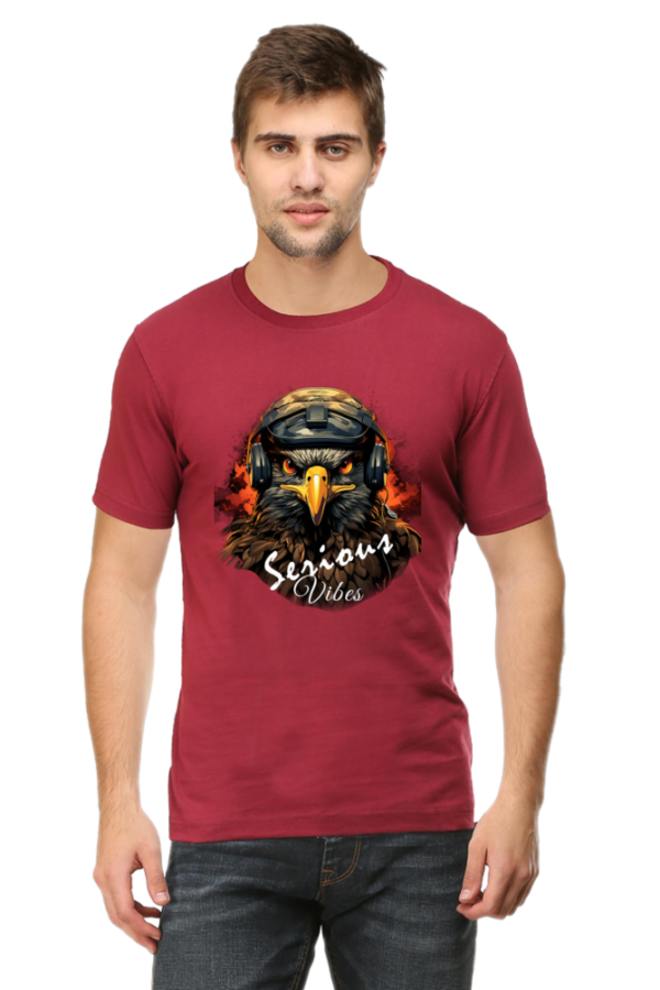 Serious Vibes Eagle Headset Graphic T-Shirt - Image 6