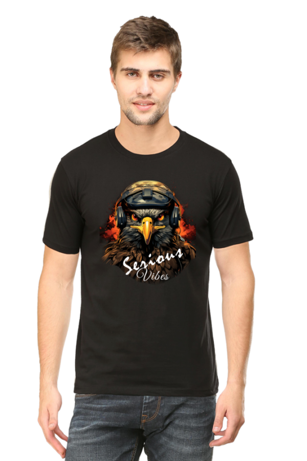 Serious Vibes Eagle Headset Graphic T-Shirt - Image 12