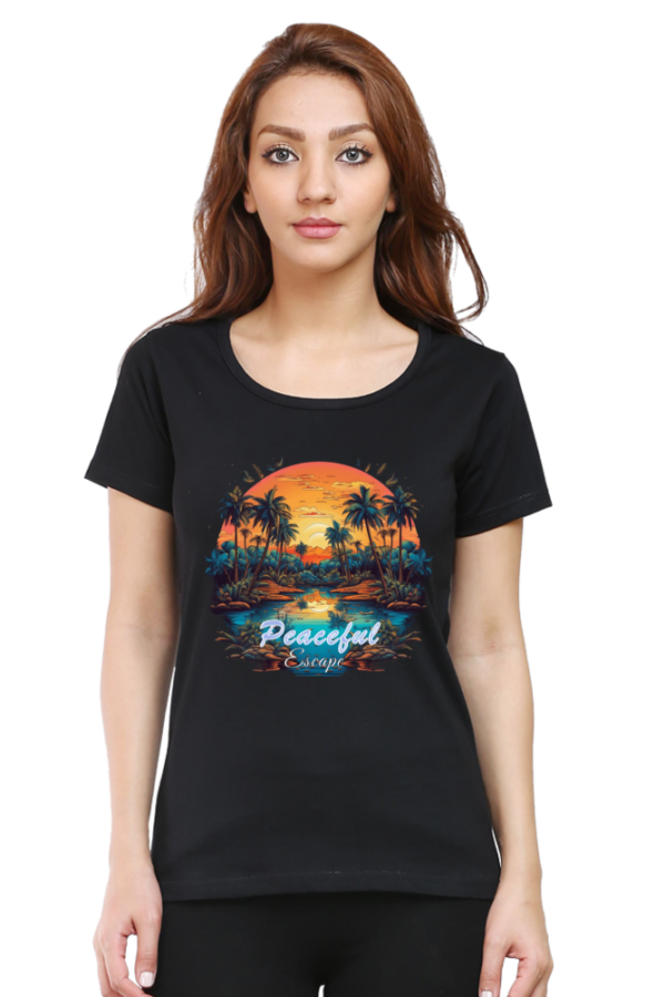Peaceful Escape Graphic Printed T-Shirt - Image 6