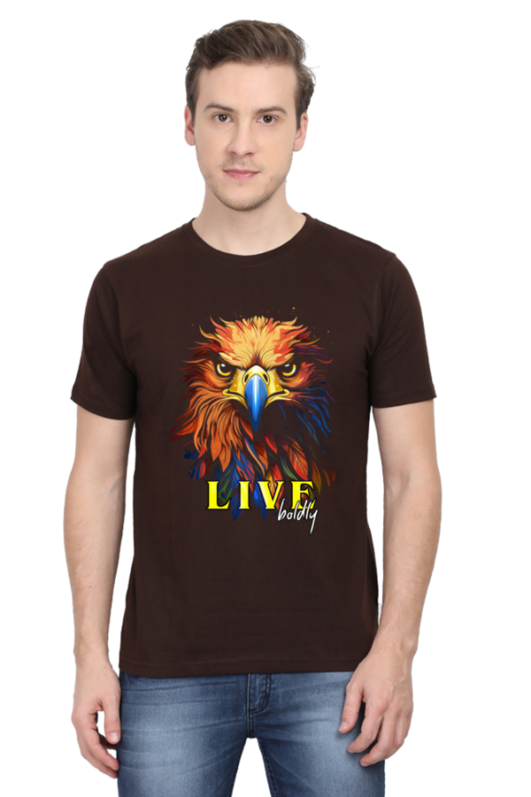 Live Boldly Eagle Graphic Print T-Shirt - Image 4