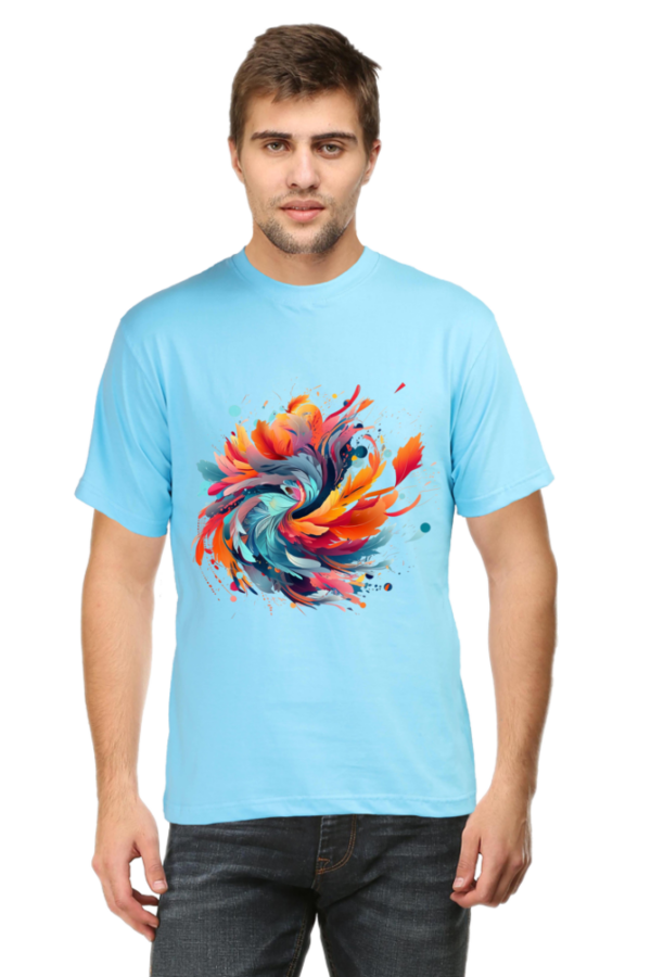 Cream of colors Brushstrokes Graphic T-shirt - Image 10