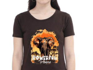 Powerful Presence Elephant Graphic T-Shirt