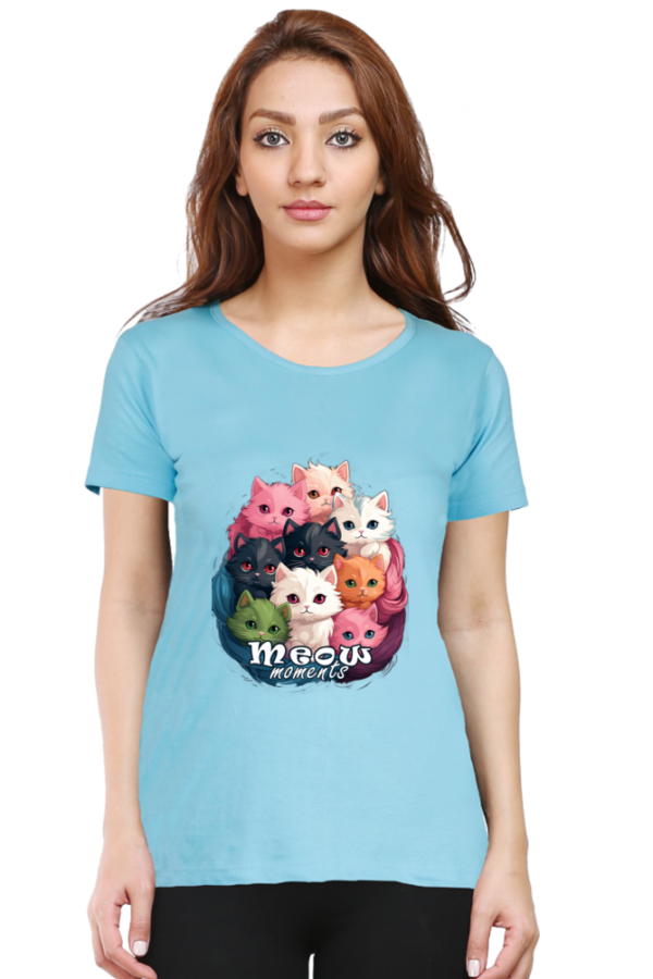 Meow Moments Cute Cat Graphic T-Shirt - Image 3