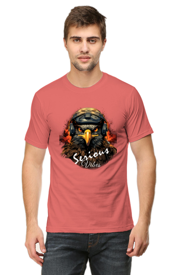 Serious Vibes Eagle Headset Graphic T-Shirt - Image 3