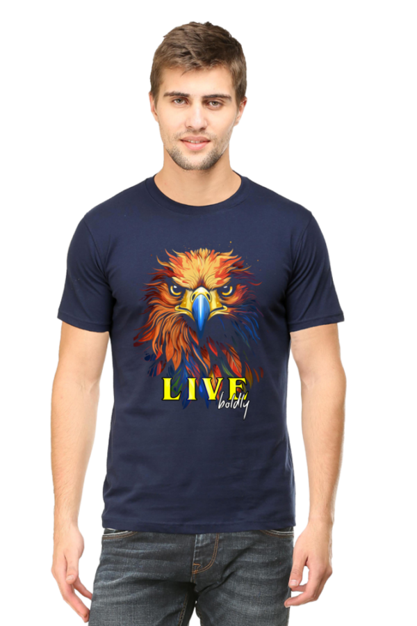 Live Boldly Eagle Graphic Print T-Shirt - Image 9