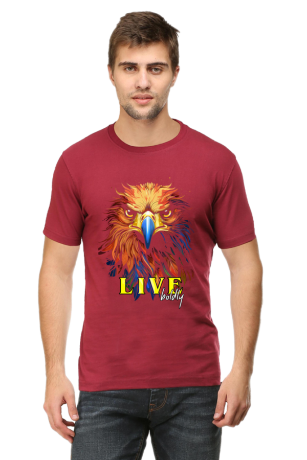 Live Boldly Eagle Graphic Print T-Shirt - Image 5