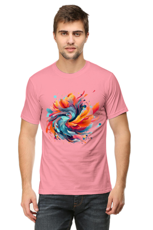 Cream of colors Brushstrokes Graphic T-shirt - Image 2
