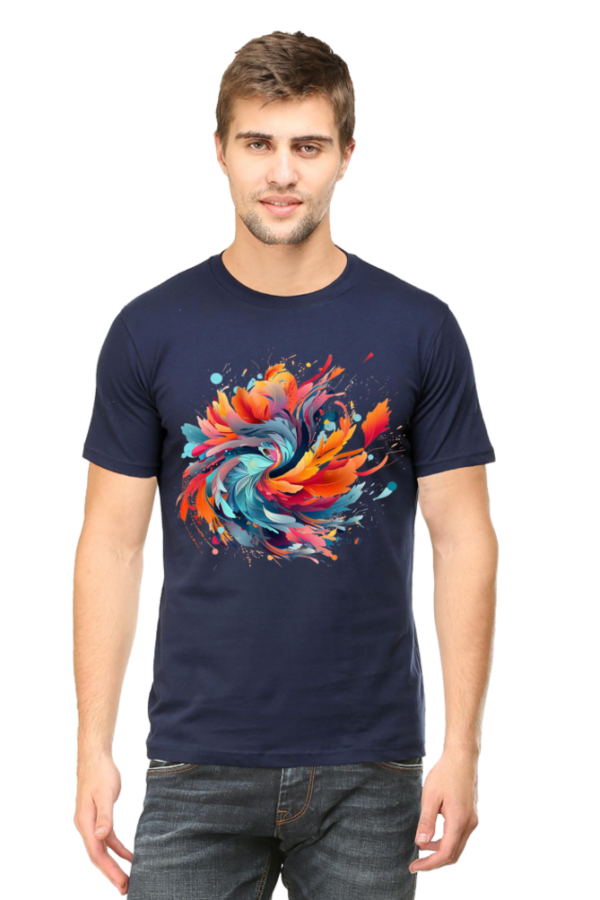 Cream of colors Brushstrokes Graphic T-shirt - Image 12