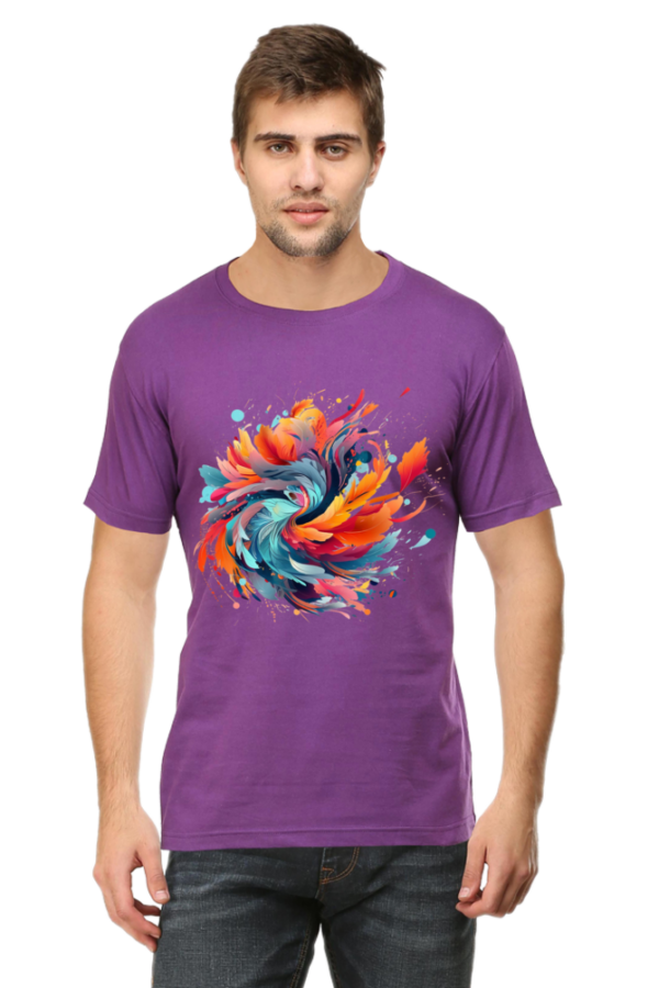Cream of colors Brushstrokes Graphic T-shirt - Image 8