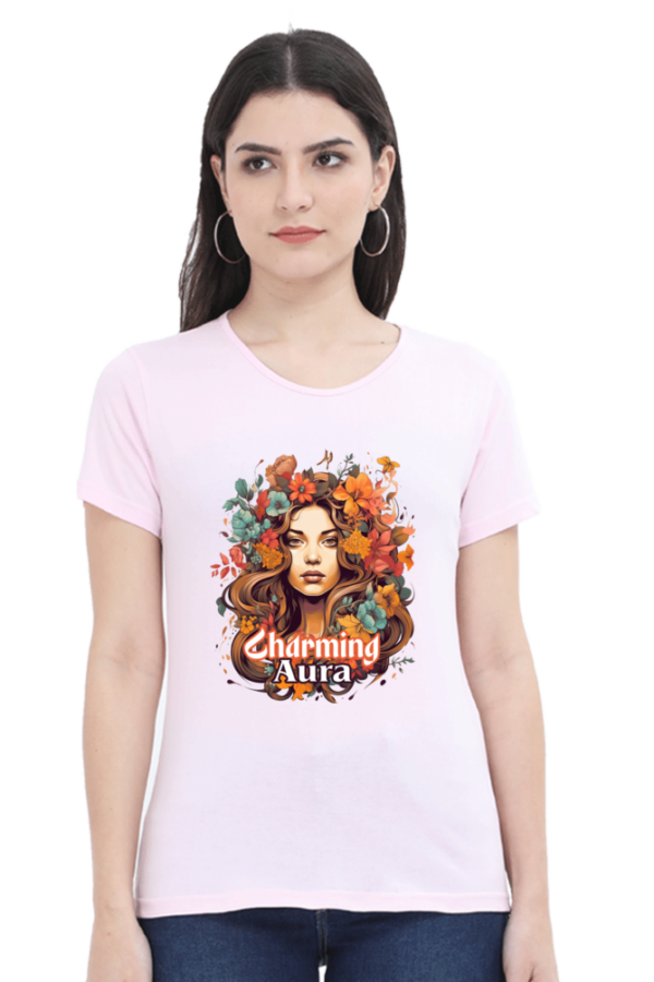 Charming Aura Floral Graphic T-Shirts