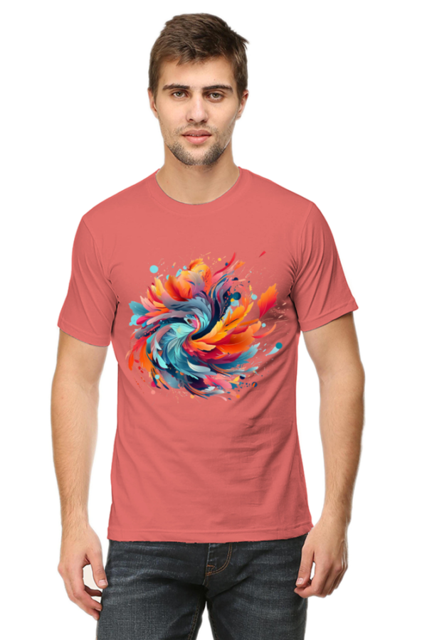 Cream of colors Brushstrokes Graphic T-shirt - Image 3