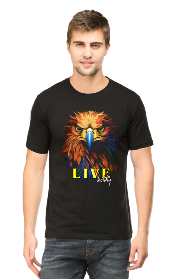 Live Boldly Eagle Graphic Print T-Shirt
