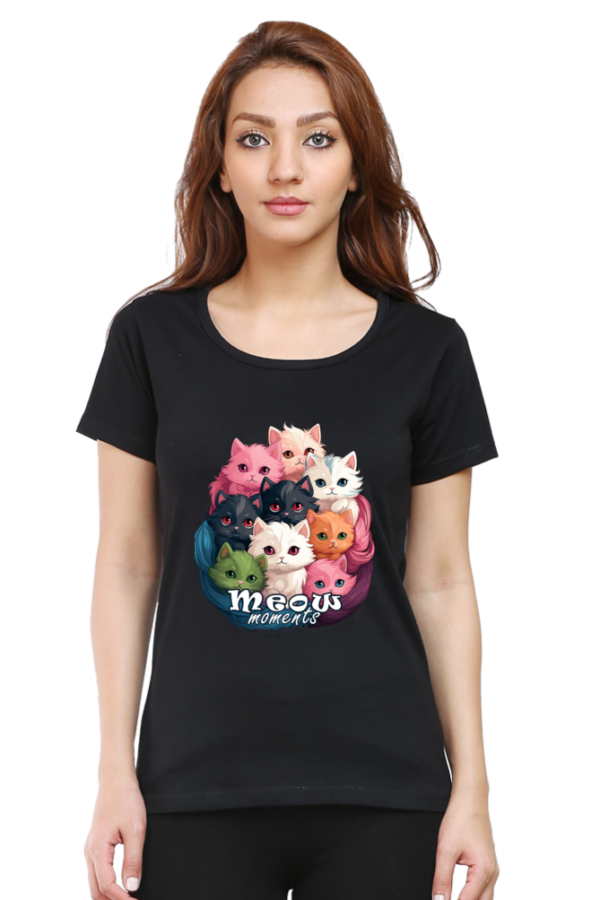 Meow Moments Cute Cat Graphic T-Shirt - Image 6