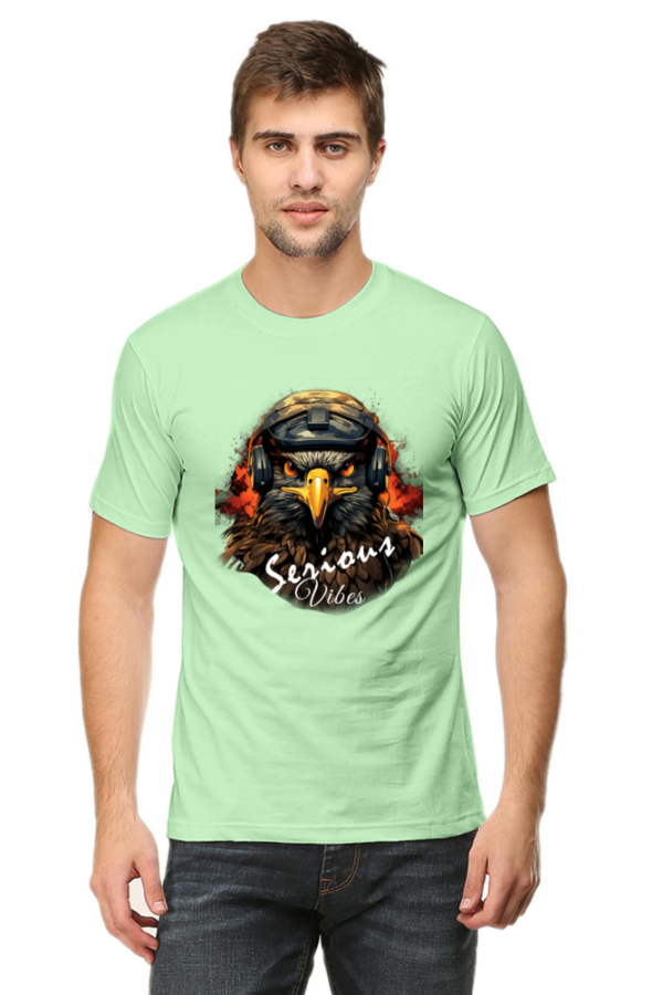 Serious Vibes Eagle Headset Graphic T-Shirt