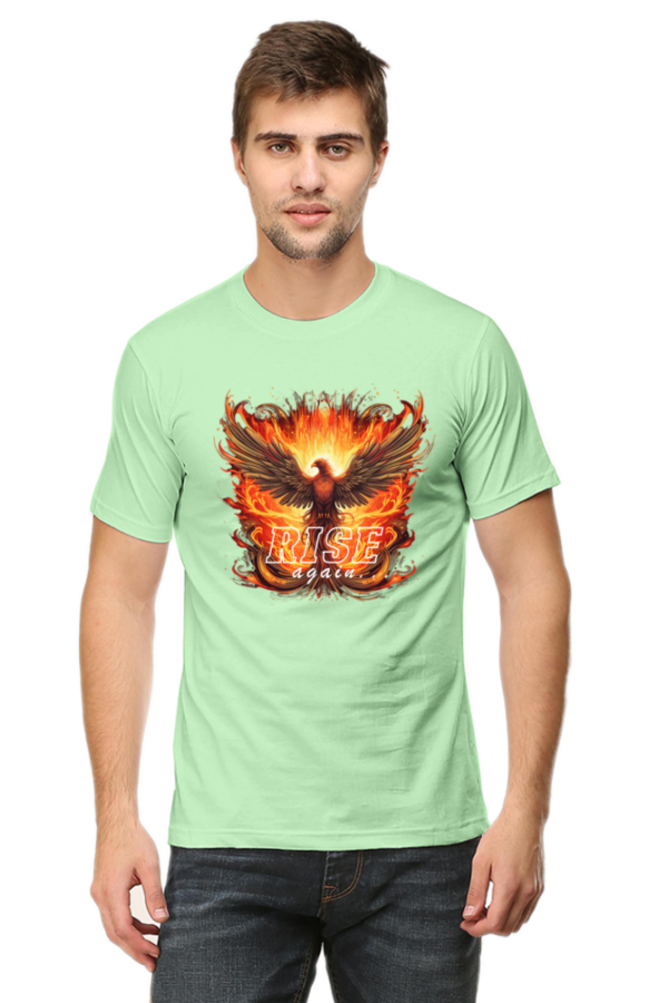 Rise Again Phoenix Bird Graphic T-Shirt - Image 2