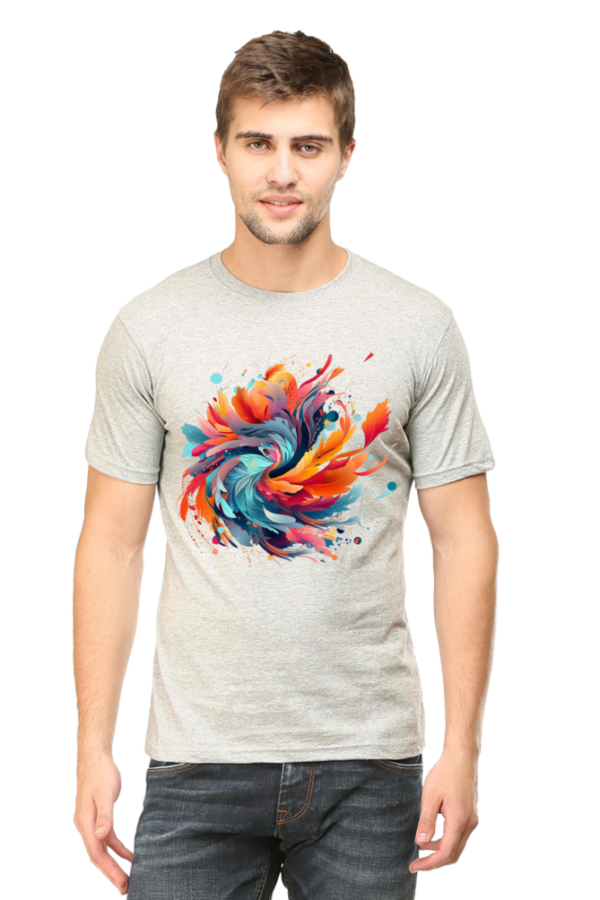Cream of colors Brushstrokes Graphic T-shirt - Image 11