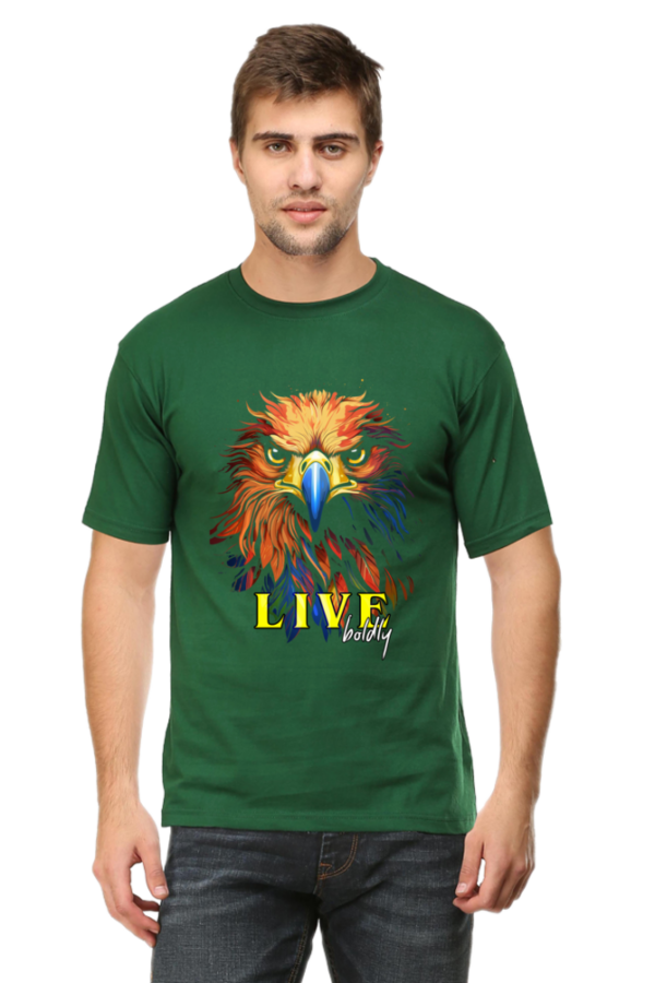 Live Boldly Eagle Graphic Print T-Shirt - Image 7
