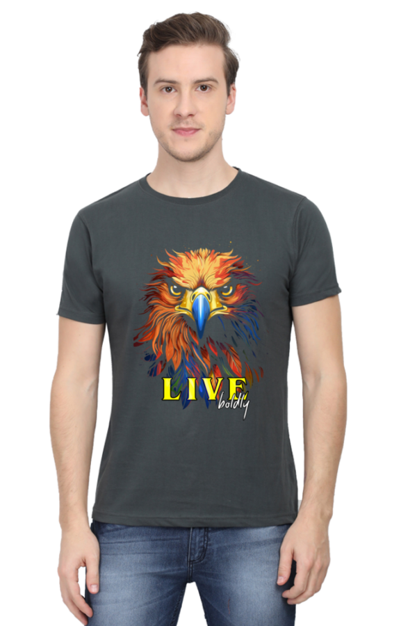 Live Boldly Eagle Graphic Print T-Shirt - Image 2