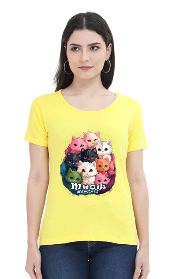 Meow Moments Cute Cat Graphic T-Shirt