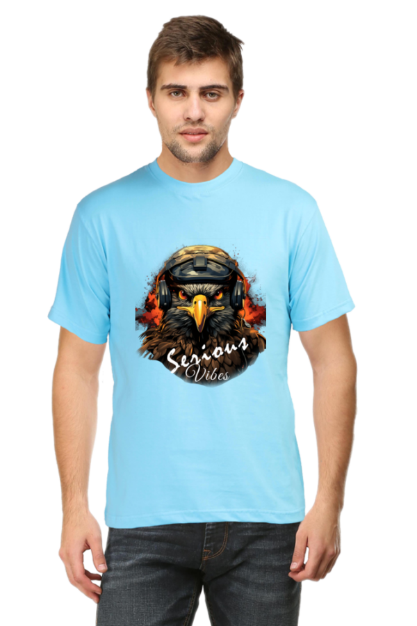 Serious Vibes Eagle Headset Graphic T-Shirt - Image 9