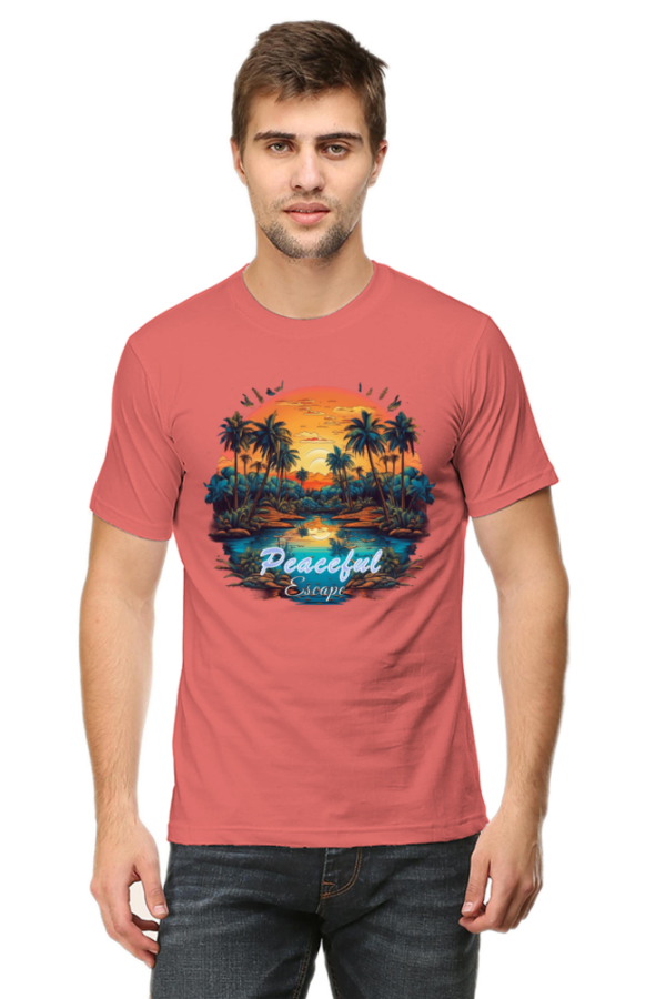 Peaceful Escape Graphic Classic Crew T-Shirt - Image 5