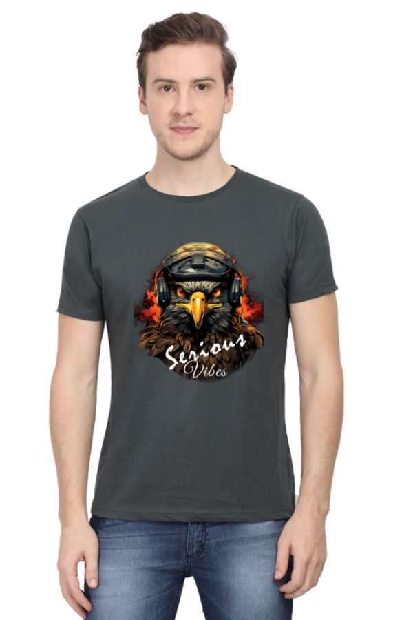 Serious Vibes Eagle Headset Graphic T-Shirt - Image 4