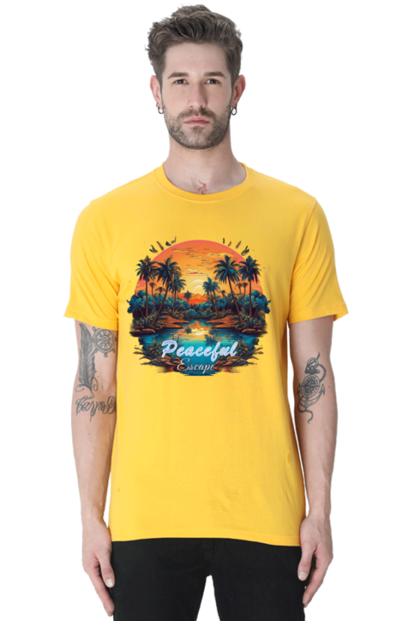 Peaceful Escape Graphic Classic Crew T-Shirt - Image 7