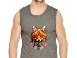 Silent Strength Men’s Sleeveless Wolf T-Shirt