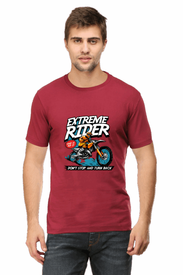 Extreme Rider Cotton T-Shirt – Bold Motorcycle Streetwear - Image 3