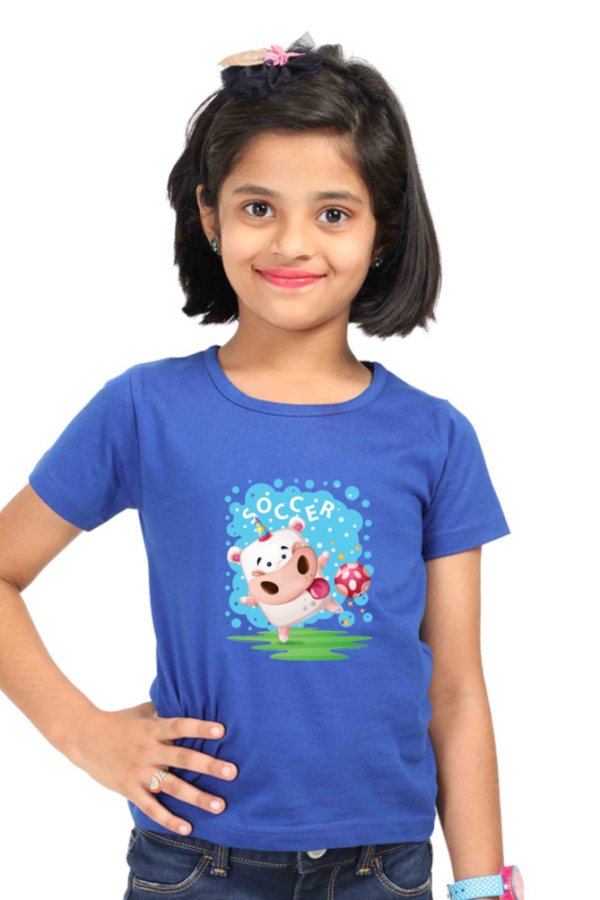 Girls Cotton "Soccer" T-Shirt - Image 3