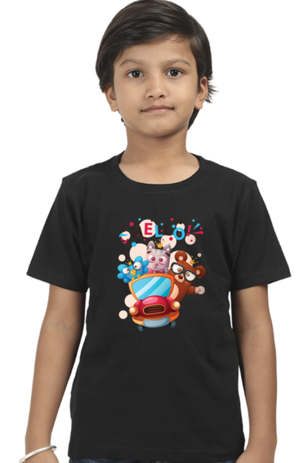 Fun Cartoon Animals Boys' Cotton T-Shirt - Image 5