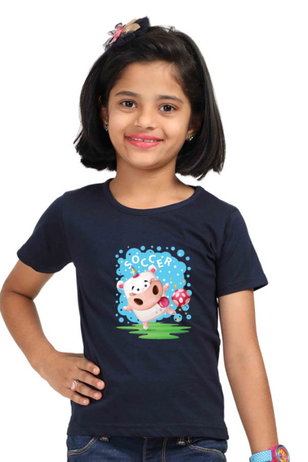 Girls Cotton "Soccer" T-Shirt - Image 4