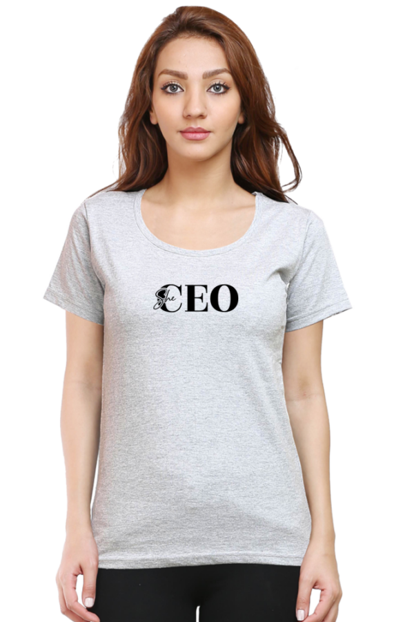 "She CEO" Empowerment Cotton T-Shirt - Image 6