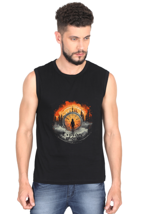 Explore More Men’s Sleeveless T-Shirt - Image 3