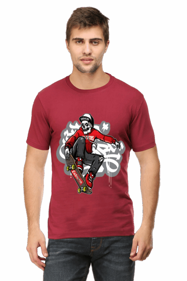 Undead & Extreme Skateboard Man Cotton T-Shirt