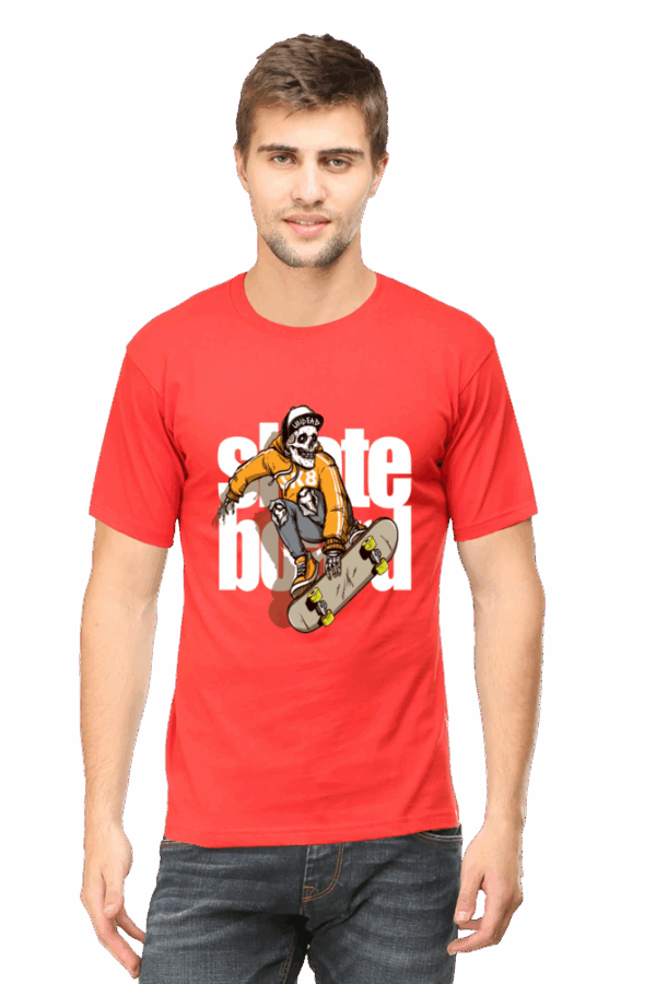 Undead & Skateboard Rebel Cotton T-Shirt – Bold Street Style with Skull Power - Image 2