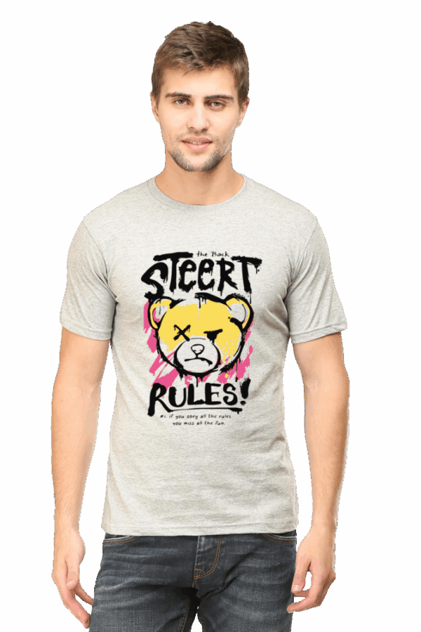 Back Street Rules Teddy Cartoon Cotton T-Shirt – Casual Streetwear Vibe - Image 5